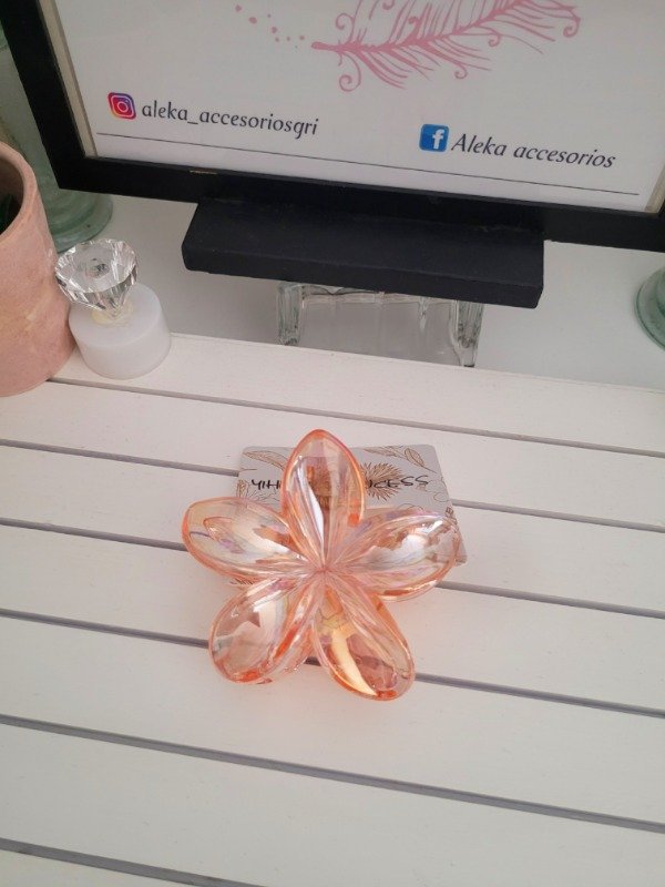Producto - Broche hawaiano naranja tornasol