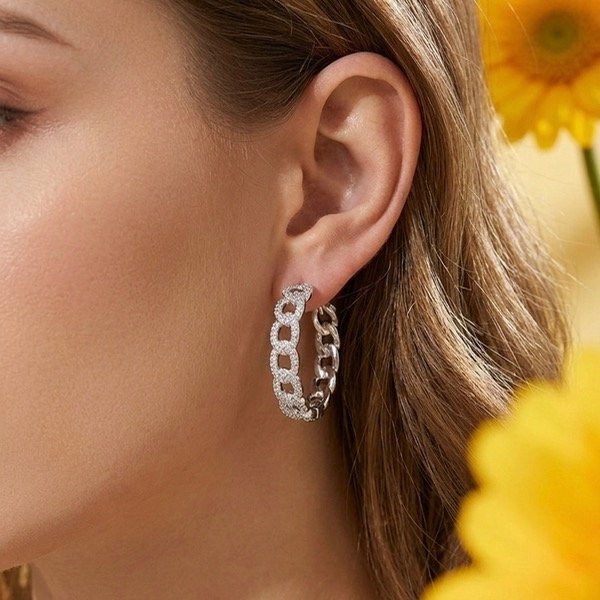 Producto - Aros Argollas Plata 925 Trenzados