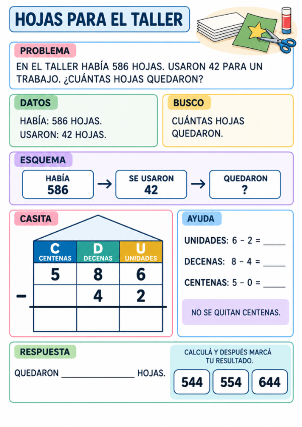 Producto - Problemas con Casitas: Sumas y Restas de 3 Cifras, Familias del 500 al 900 - 6