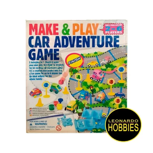 Producto - Fabrica de Autos Yeso + Juego Mesa (Car Adventure Game) 4M 531
