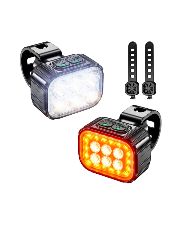 Producto - Set Luces Bicicleta BikeCraft Q6 Delantera/trasera Luz