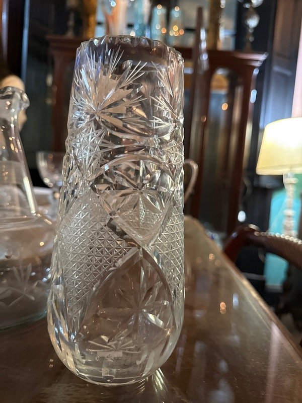 Producto - Florero chico de cristal labrado