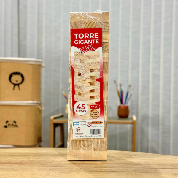 Producto - Yenga Torre Gigante 47 cm - 45 Piezas de Madera XXL