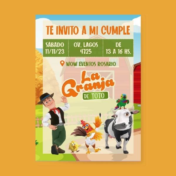 Producto - Invitación Digital La Granja de Zenón Modelo 1
