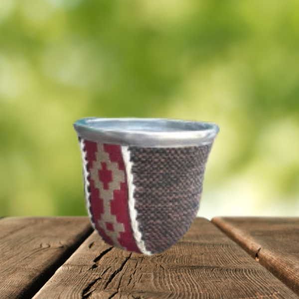 Producto - Mate de vidrio forrado arpillera 2