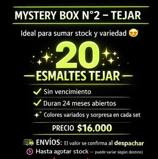 Producto - mystery box N2 tejar x20u colores surtidos