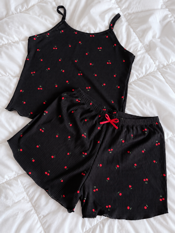 Producto - Pijama cerezas negro morley [MUSCU+SHORT] - 0