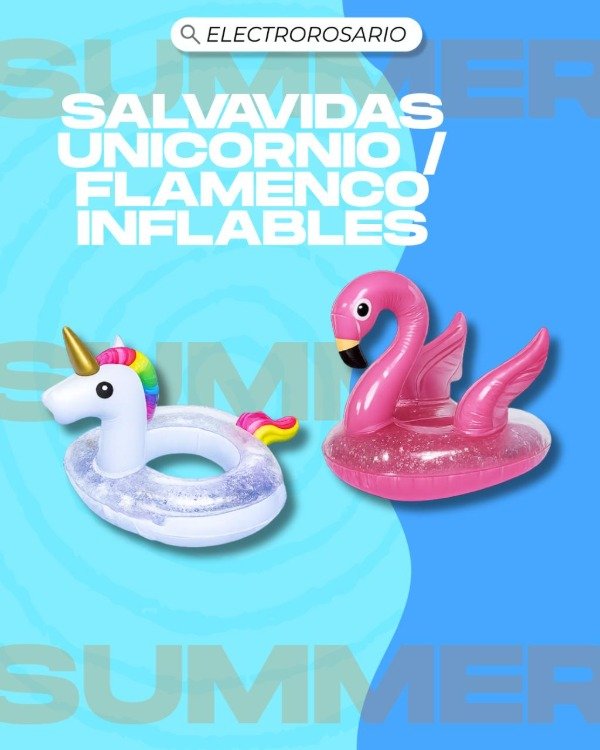 Producto - SALVAVIDAS UNICORNIO / FLAMENCO INFLABLES