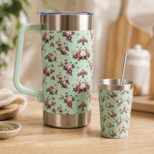 Producto - JARRA DE ACERO PARA TERERE CON MATE 2LTS DISEÑO SURTIDO - 0