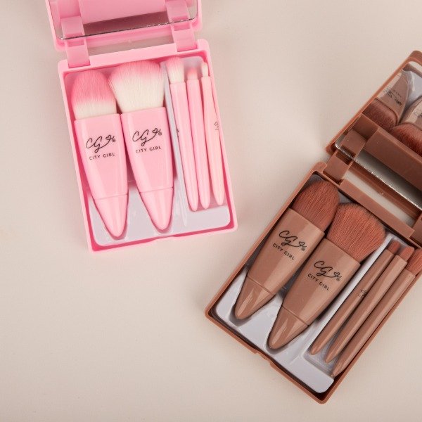 Producto - Set de brochas con espejo City Girl Nude