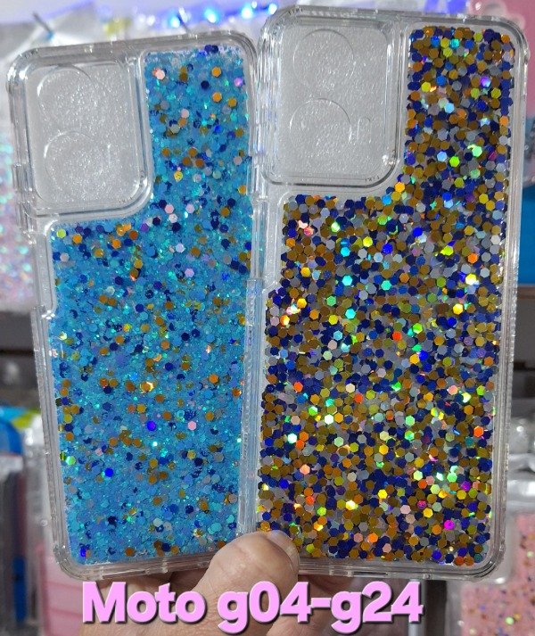 Producto - Fundas glitter 360. Moto g04-g24 - 1