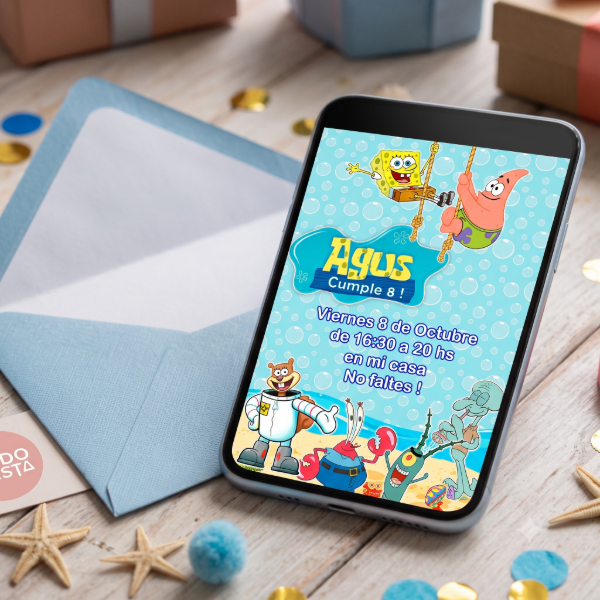 Producto - Invitación Bob Esponja