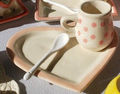 Producto - Juego Mate Gota Bandeja Corazón y Cuchara