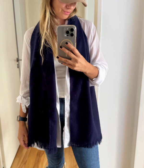 Producto - BUFANDA LANA UNISEX - AZUL MARINO