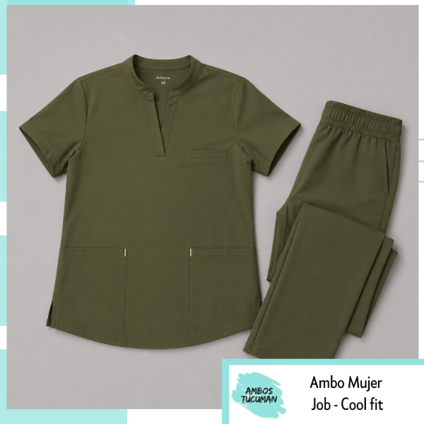 Producto - Ambo Job Verde Musgo
