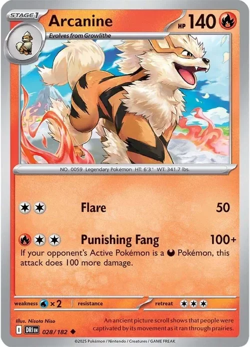 Producto - Arcanine - 028/182 - Destined Rivals