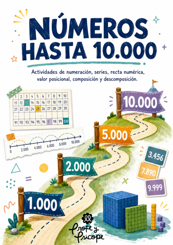 Producto - Números hasta 10.000: numeración, series y valor posicional
