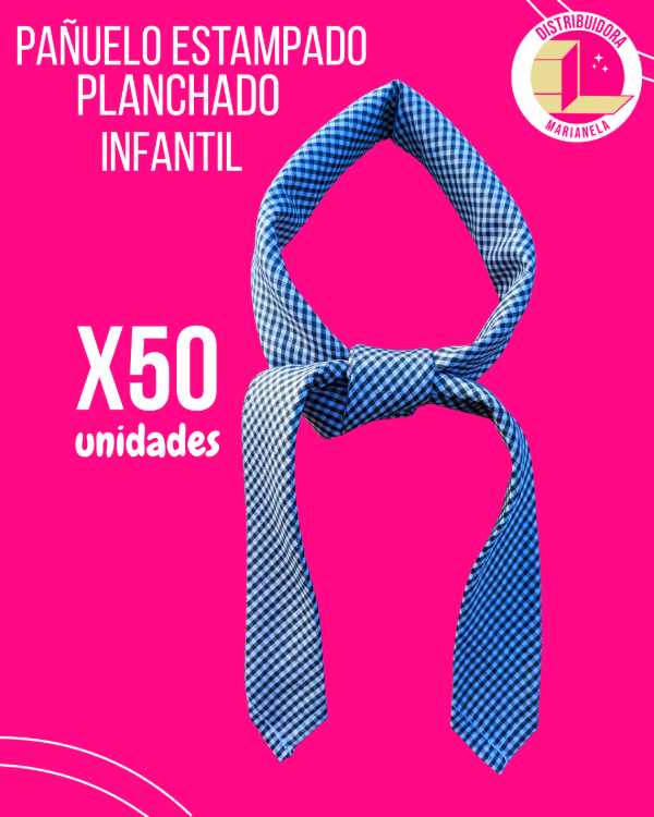 Producto - Pañuelo Estampado planchado Infantil - Pack x50 unidades