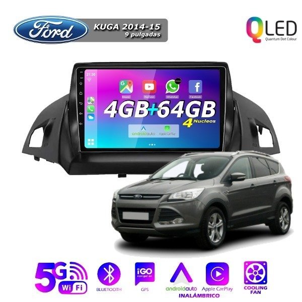 Producto - MULTIMEDIA FORD KUGA - 2014/15+ - 9 PULGADAS CARPLAY Y ANDROID AUTO