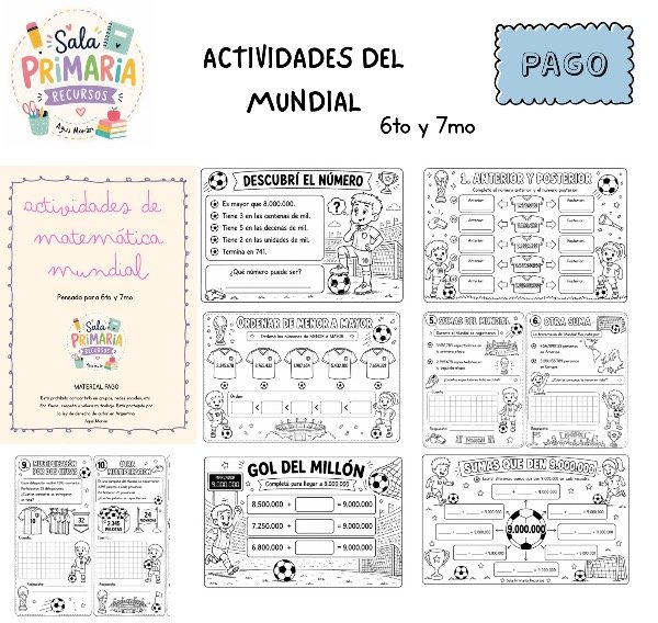 Producto - Actividades mundial 6to y 7mo