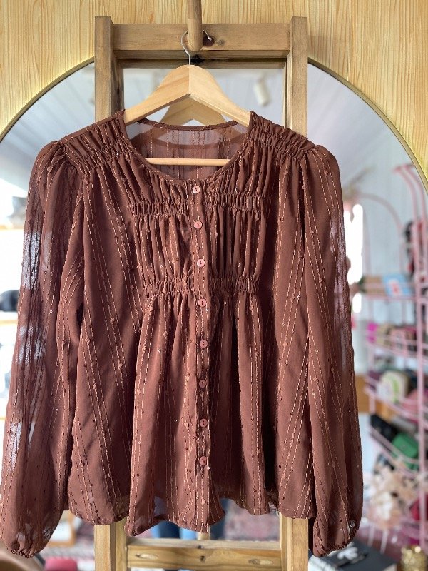 Producto - Blusa Chocolate Brillitos - 0