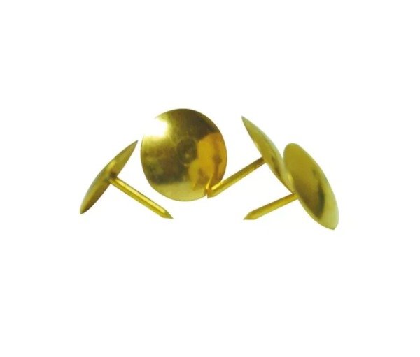 Producto - CHINCHES CLASICAS DORADAS 1 PUNTA X100 UNIDADES