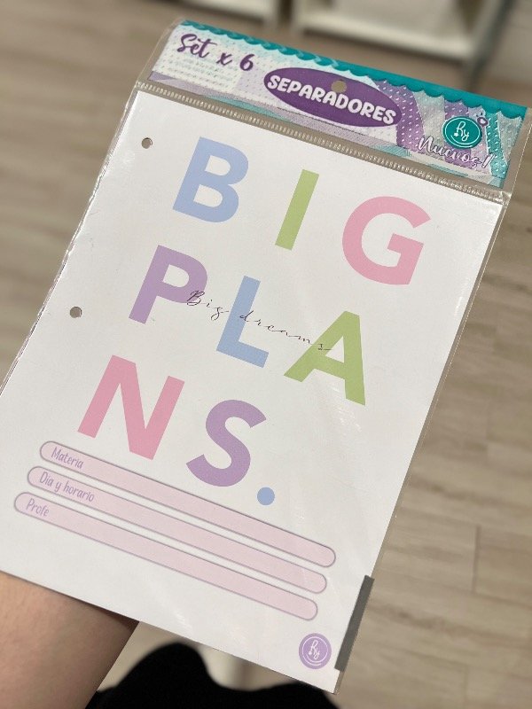 Producto - Separadores Big plans - 0