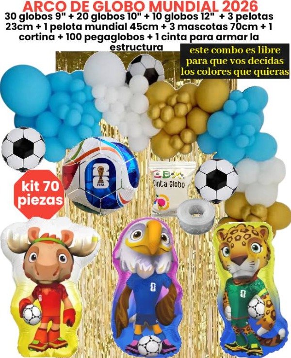 Producto - Arco de globos del mundial