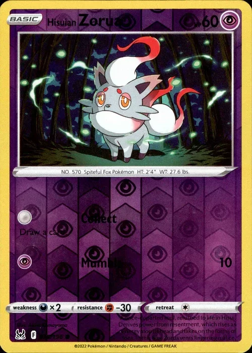 Producto - Hisuian Zorua - 075/196 - Lost Origin - Reverse Holo