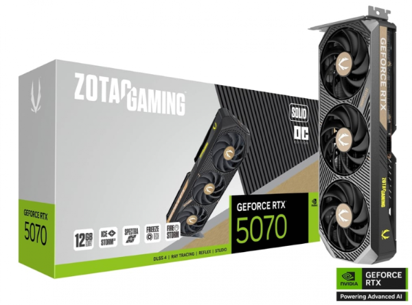 Producto - PLACA DE VIDEO ZOTAC RTX 5070 12GB SOLID OC GDDR7
