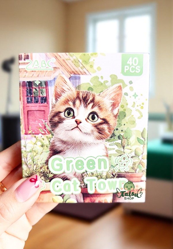 Producto - Pack de 40 Stickers Green Cat Town