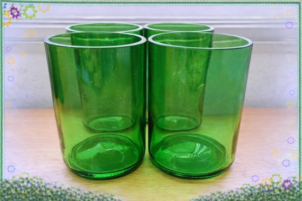 Producto - Vasos verde esmeralda x 4.