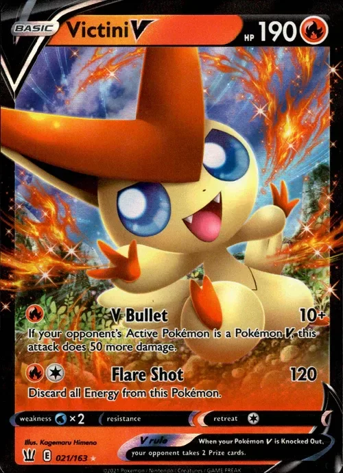 Producto - Victini V - 021/163 - Battle Styles - Holo