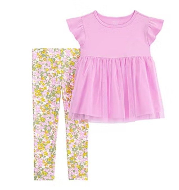 Producto - Carter's. Set remera con tul y legging flores