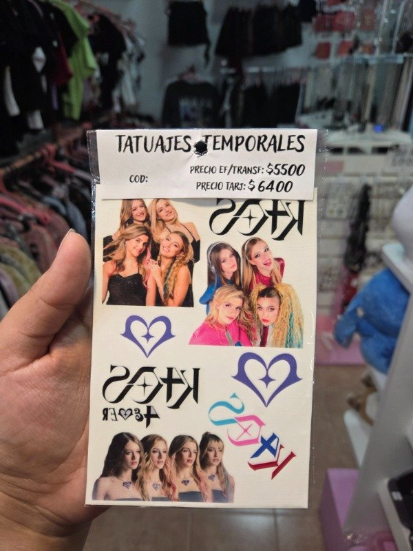 Producto - Tatuajes temporales K4OS