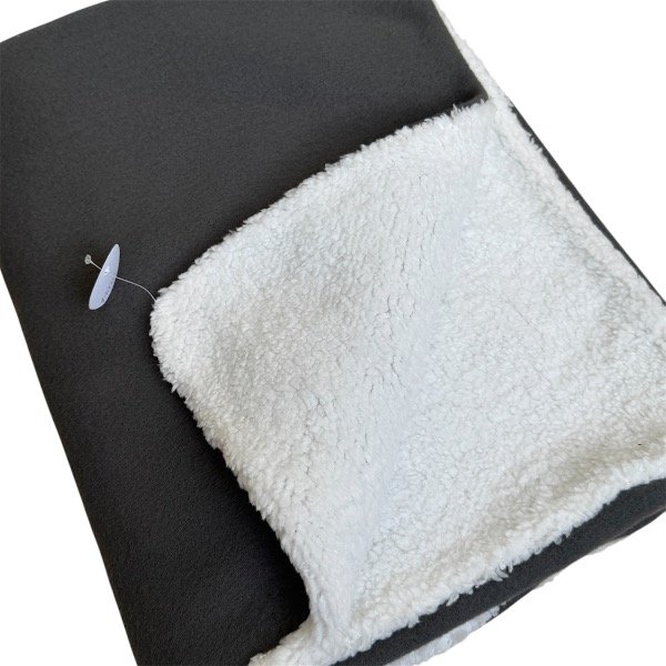 Producto - Manta polar con corderito GRIS - 0