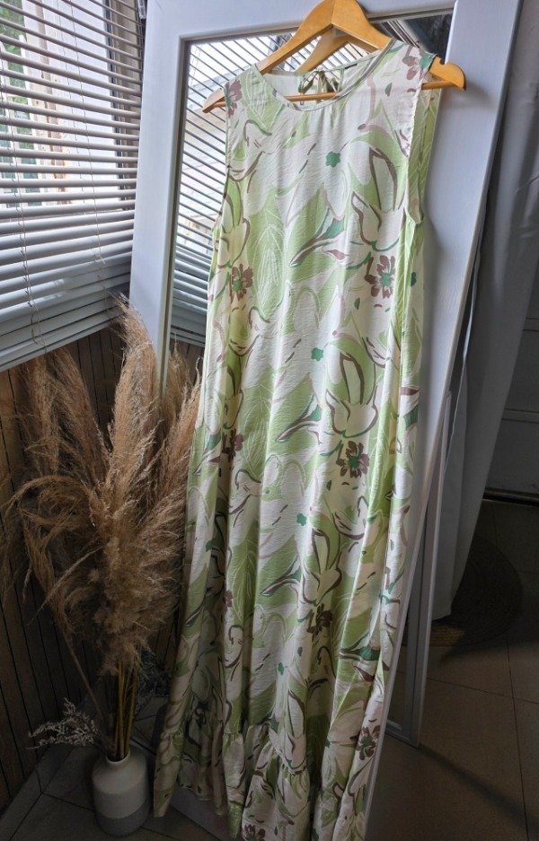 Producto - V47 vestido verde sedificado