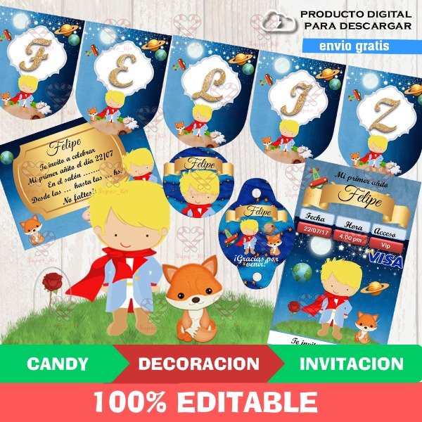 Kit Imprimible El Principito Candy Golosinas Super Kit Imprimible
