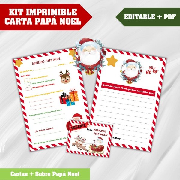 Producto - Kit Imprimible Navidad Carta a Papá Noel - 2