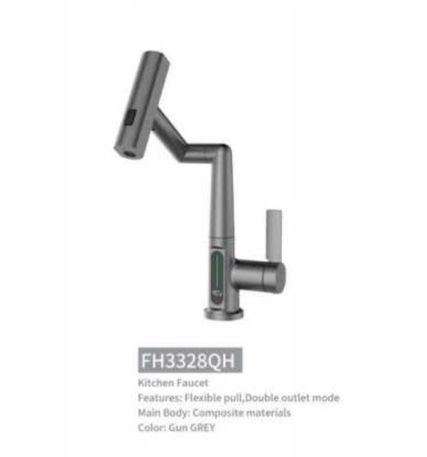 Producto - Grifo Sensor de temperatura Monocomando Canilla Para Cocina extensible Cromado