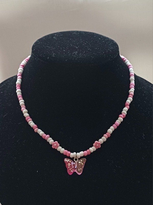 Producto - Collar mostacillas personajes mariposa