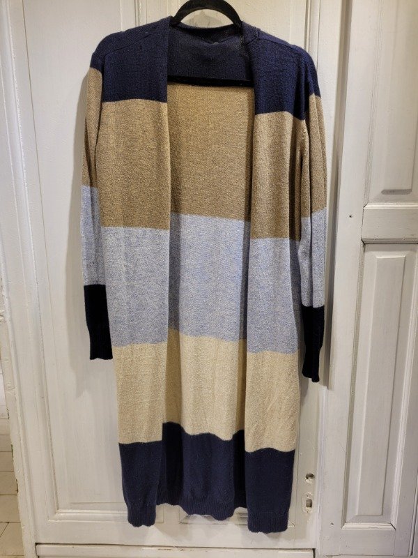 Producto - Saco largo azul beige celeste arena Talle XL - PRECIO: 56X