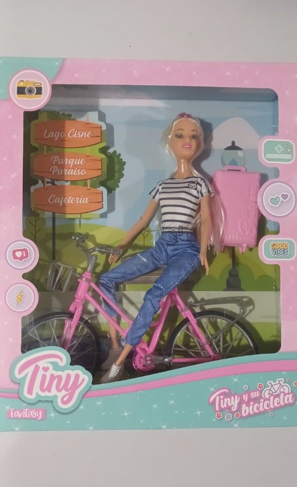 Producto - MUÑECA TINY Y SU BICICLETA - KADA