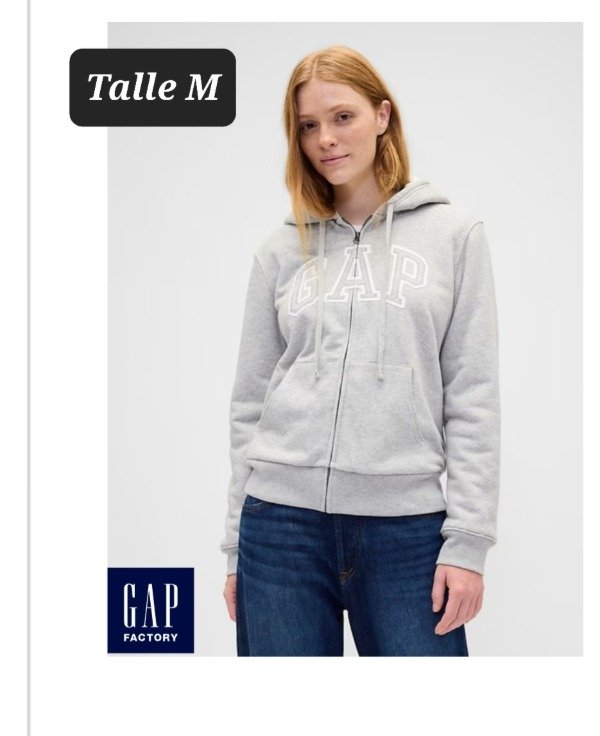 Producto - Campera gap con corderito talle M gris