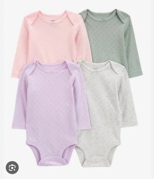 Producto - Carter's. Pack de bodies lisos pastel