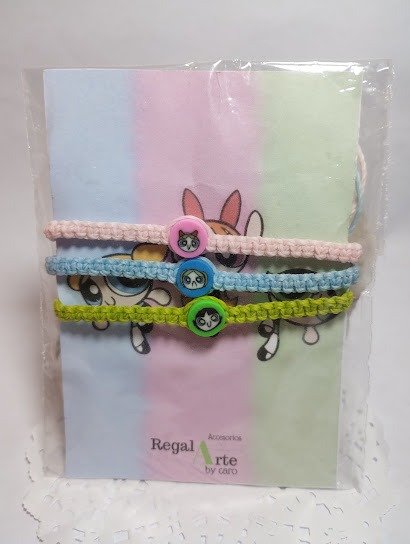 Producto - TRIO de Pulseras de Macramé CHICAS SUPERPODEROSAS