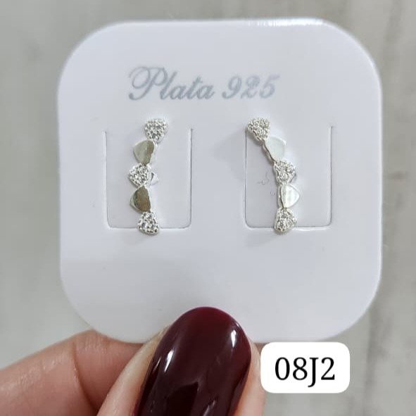 Producto - Aros pasante trepador corazones