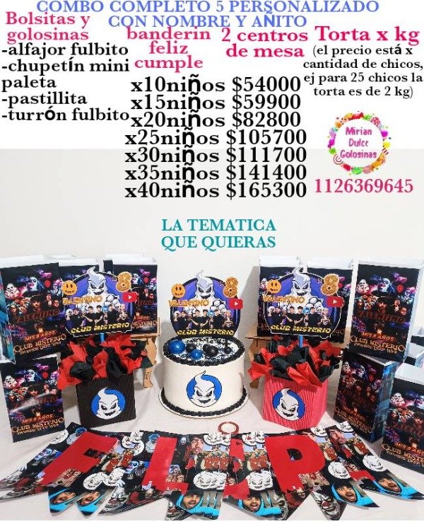 Producto - Combo cumpleaños 5 club misterio