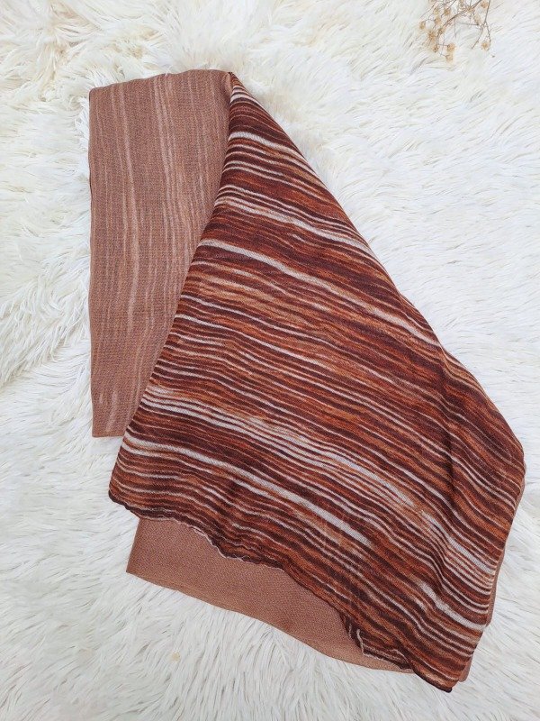 Producto - PEST02 Pañuelo Tela Estampado Marrón Rayado