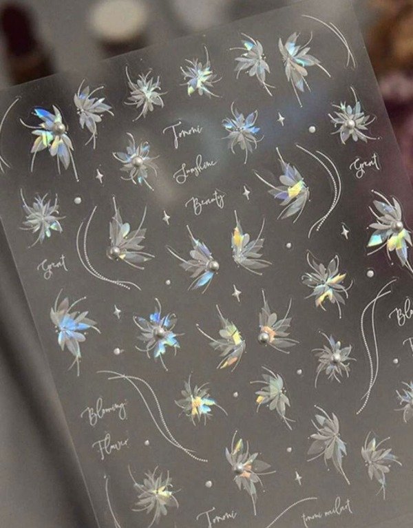 Producto - Sticker flor nacar con perla